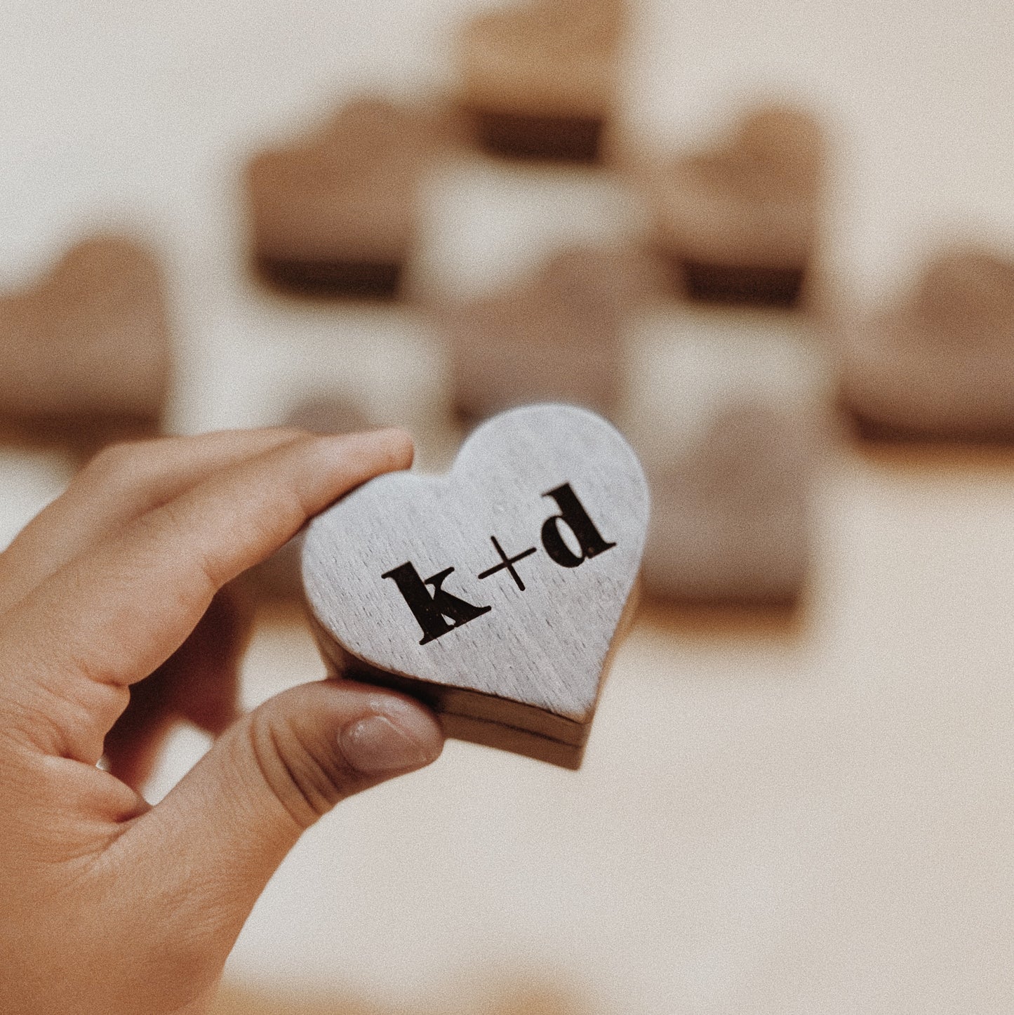 Personalized HEART Walnut Ring Box