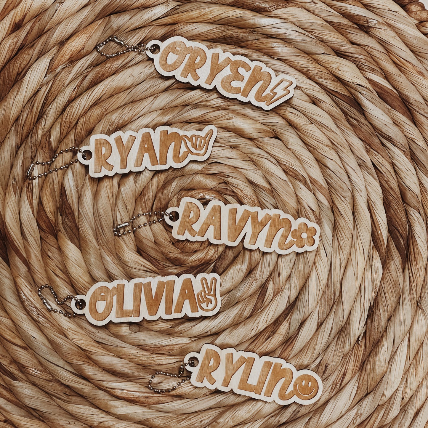 Personalized Wooden Keychain | VANILLA SKY