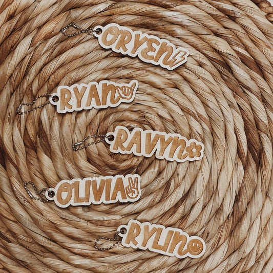 Personalized Wooden Keychain | VANILLA SKY