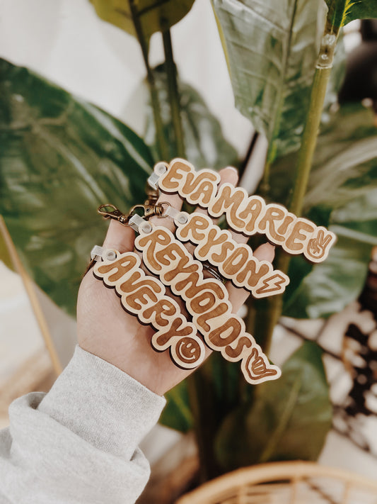 Personalized Wooden Keychain | TROPI LAND