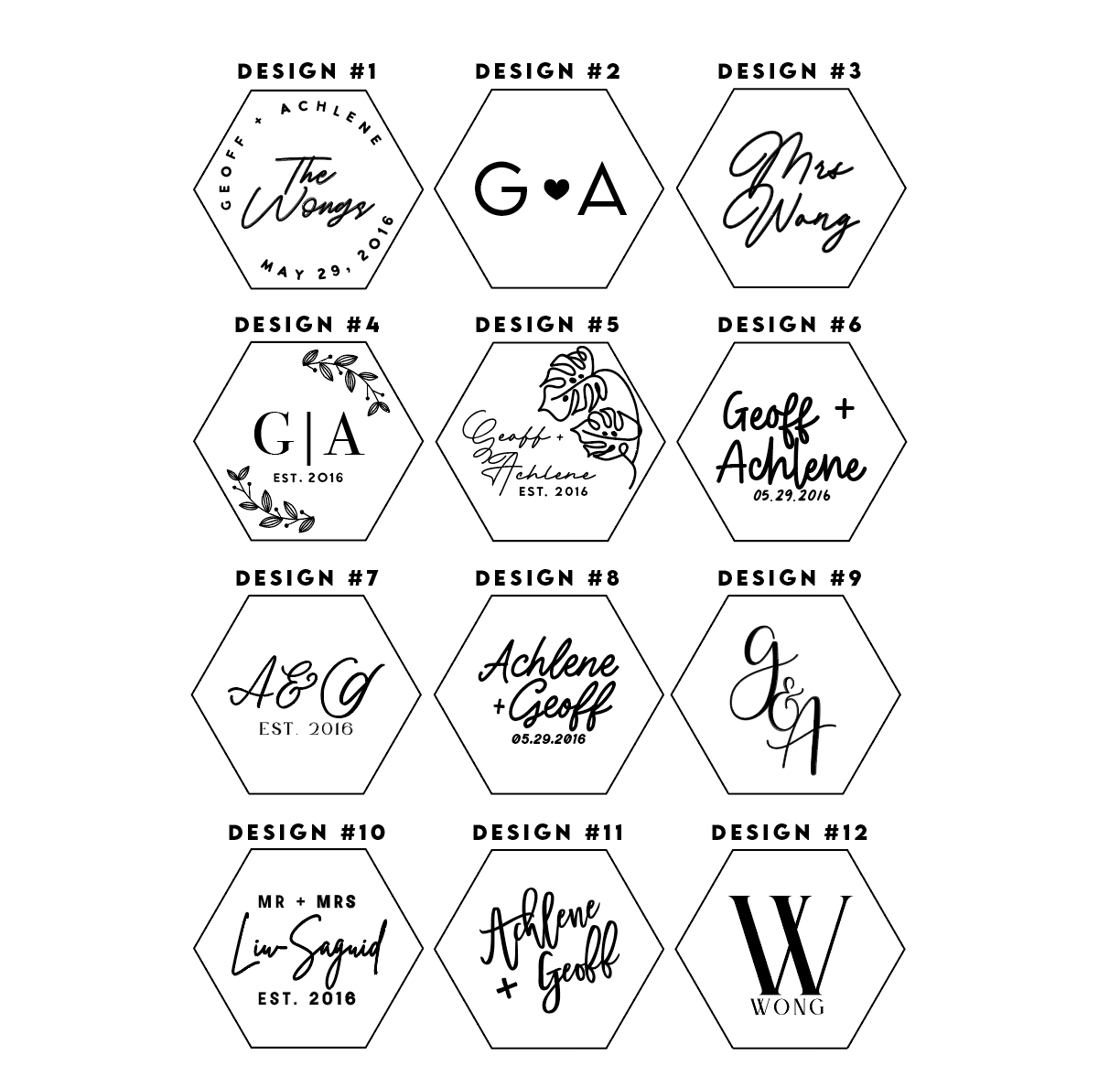 Personalized Hexagon Clear Acrylic Ring Box