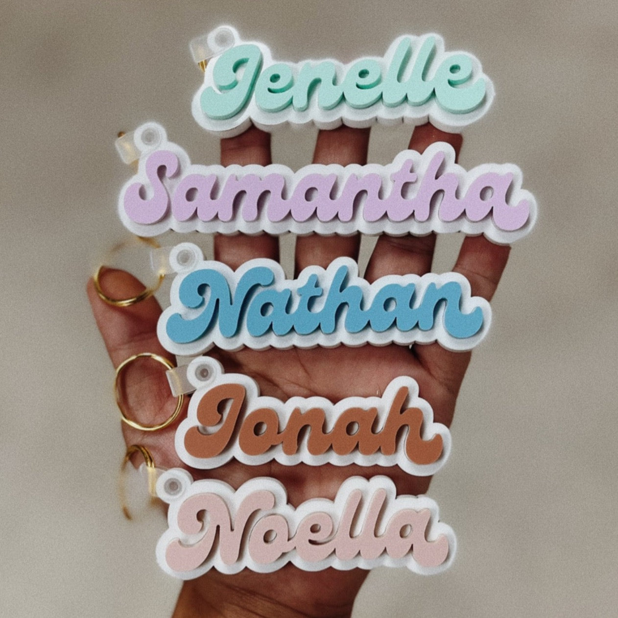 Personalized Retro Acrylic Keychains