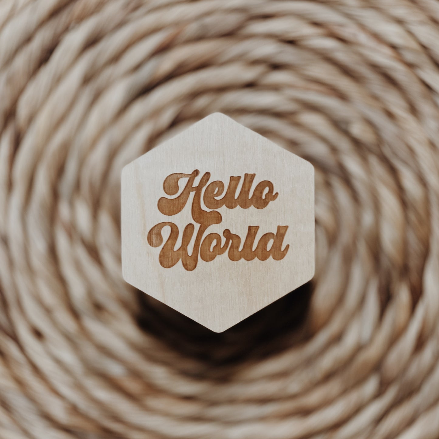 Retro Hexagon Wooden Baby Milestones