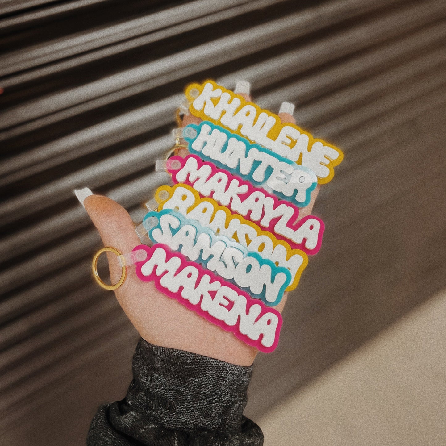 VIBRANT Personalized Retro Acrylic Keychains