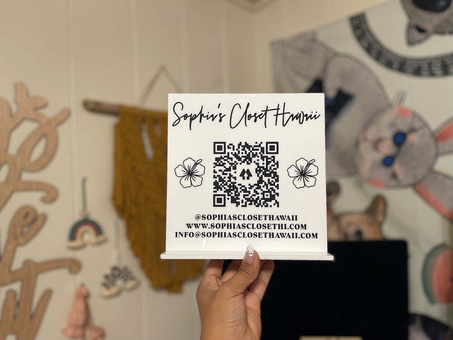 Custom ACRYLIC QR Code / Social Sign