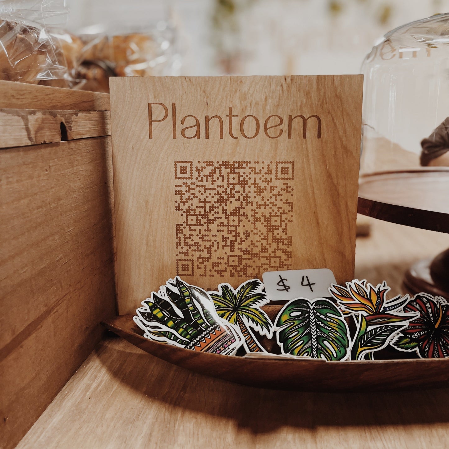 Custom WOOD QR Code / Social Sign