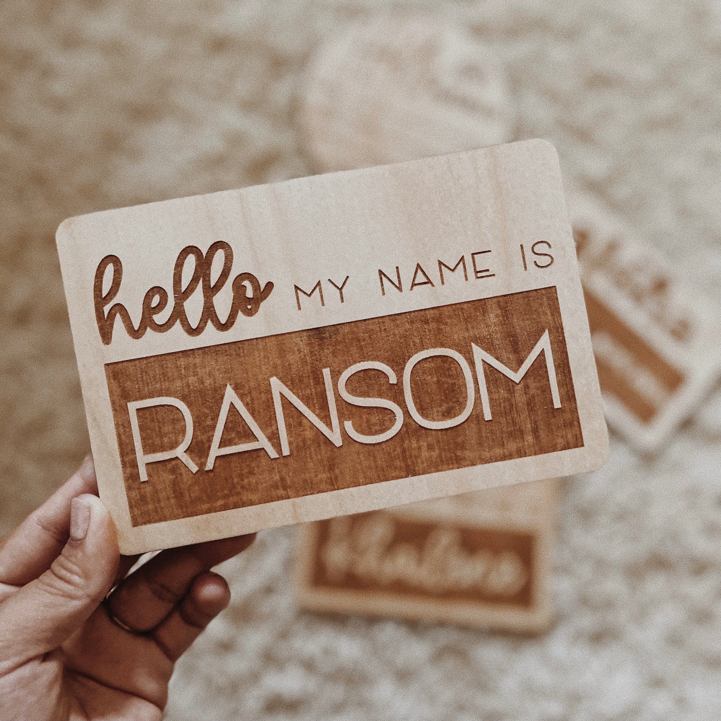 Personalized Wooden Birth Announcements