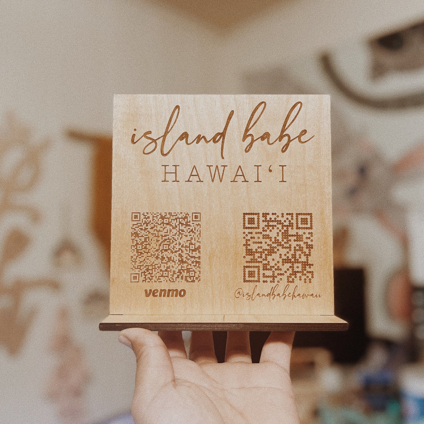 Custom WOOD QR Code / Social Sign