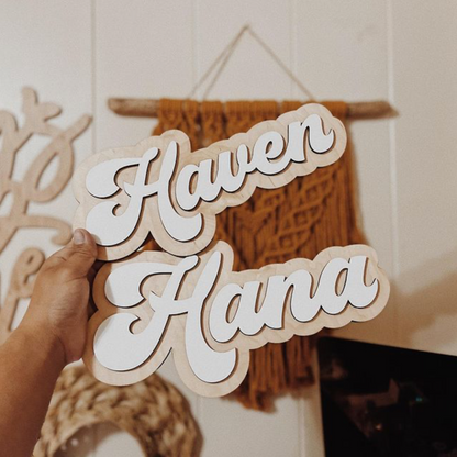 Double Layer Name Cutout (Wood)