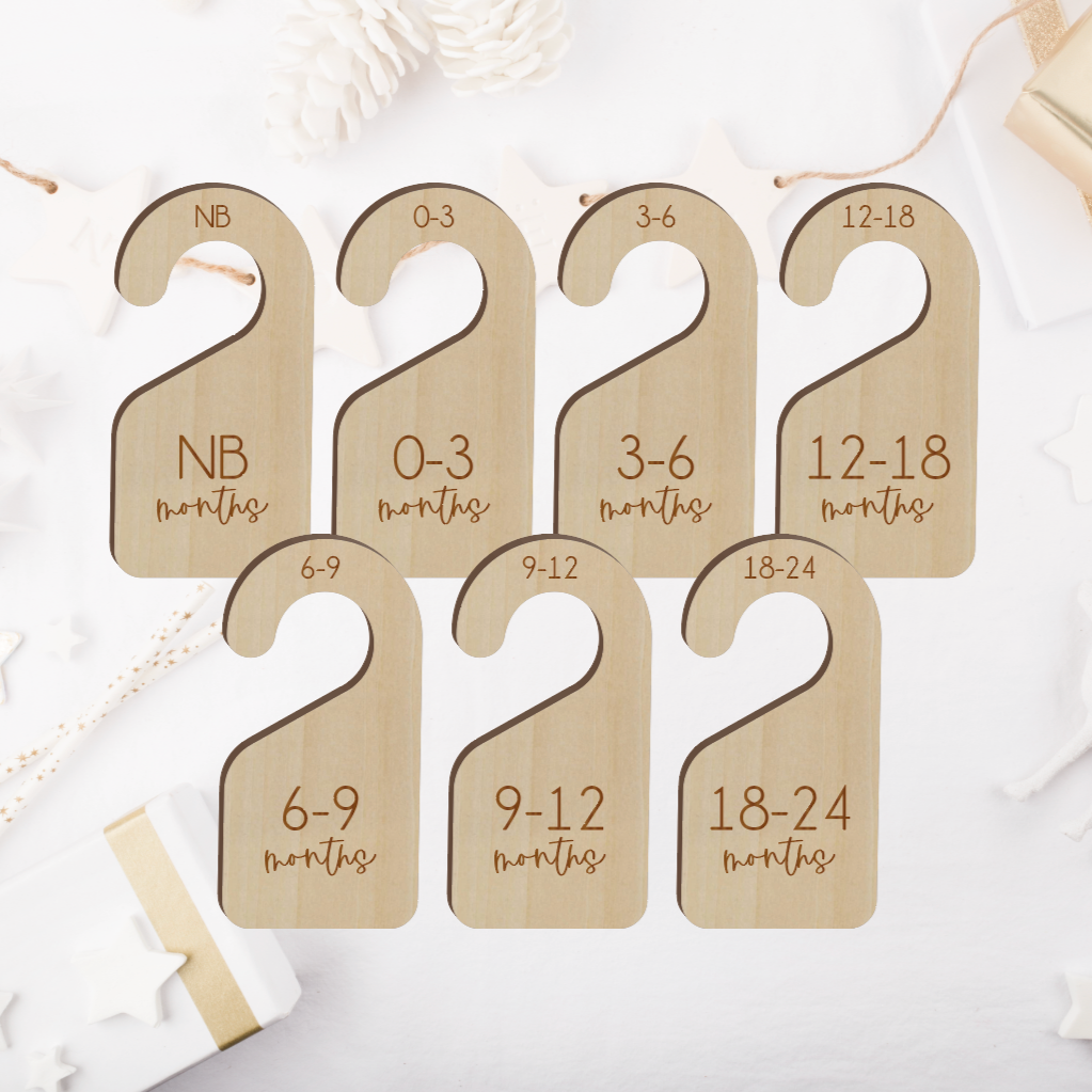 Wooden Baby Clothes Dividers (clothing size)