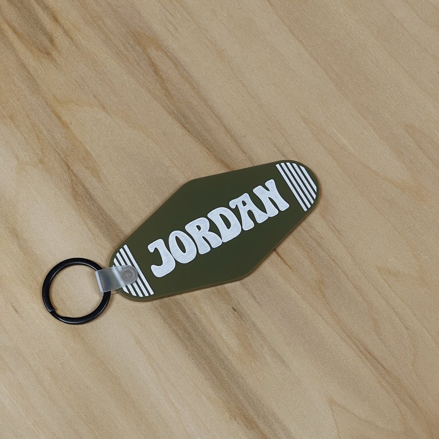 Personalized Retro Motel Keychain