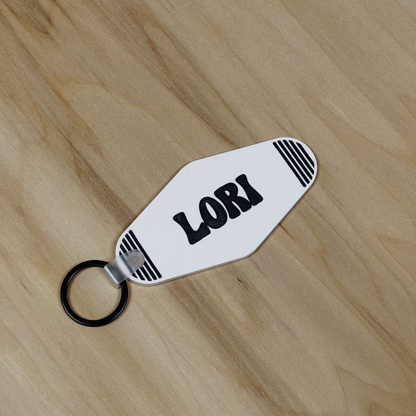 Personalized Retro Motel Keychain