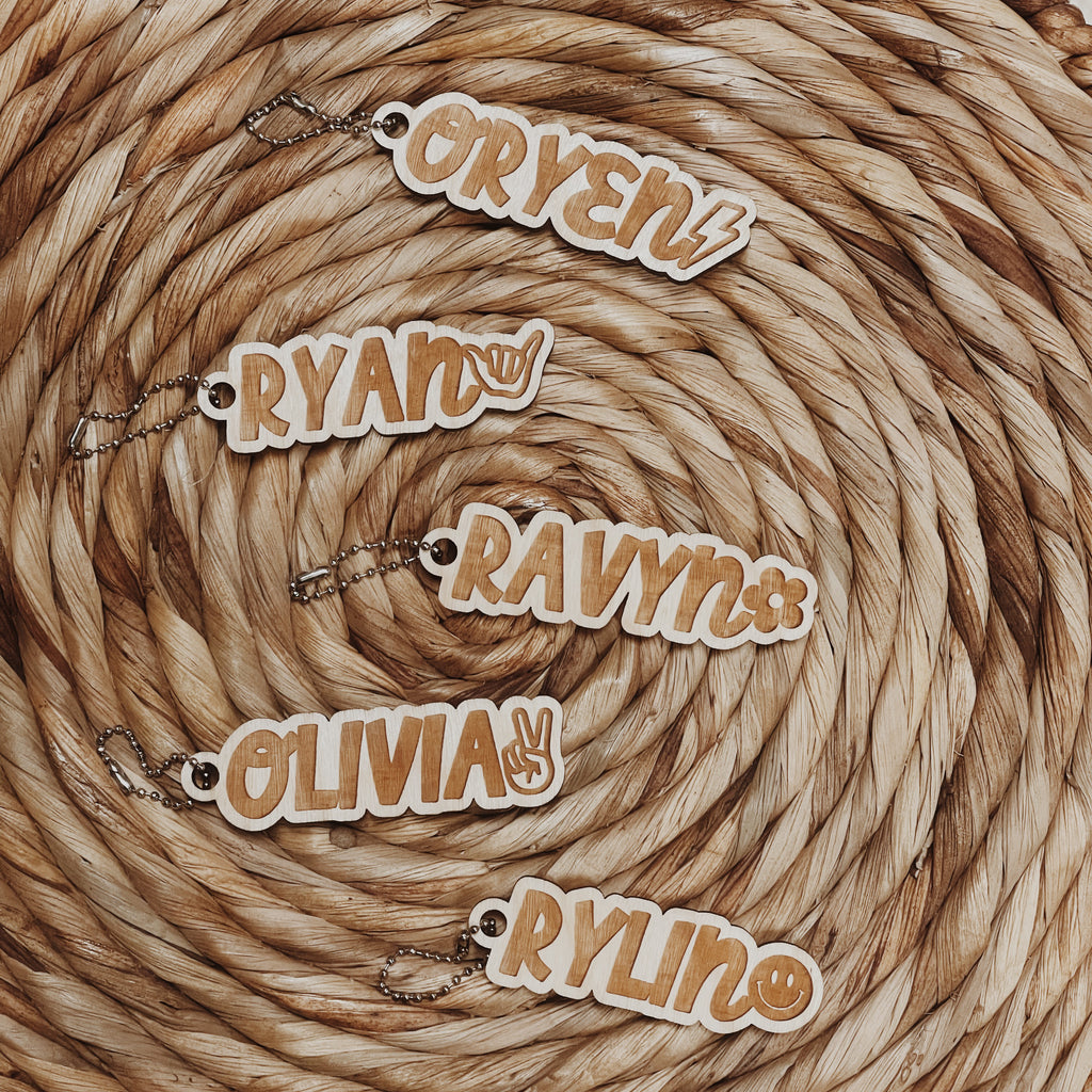 Personalized Wooden Keychain | VANILLA SKY
