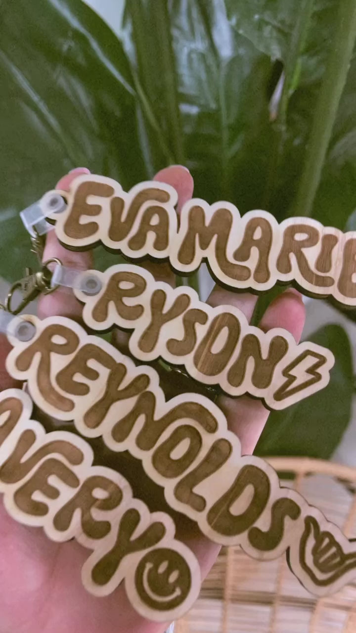 Personalized Wooden Keychain | TROPI LAND