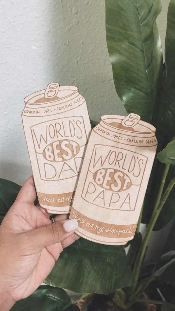 Father's Day Wooden Beer Can Magnet