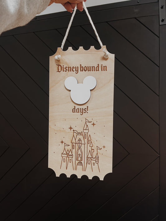 Disney Bound Hanging Sign