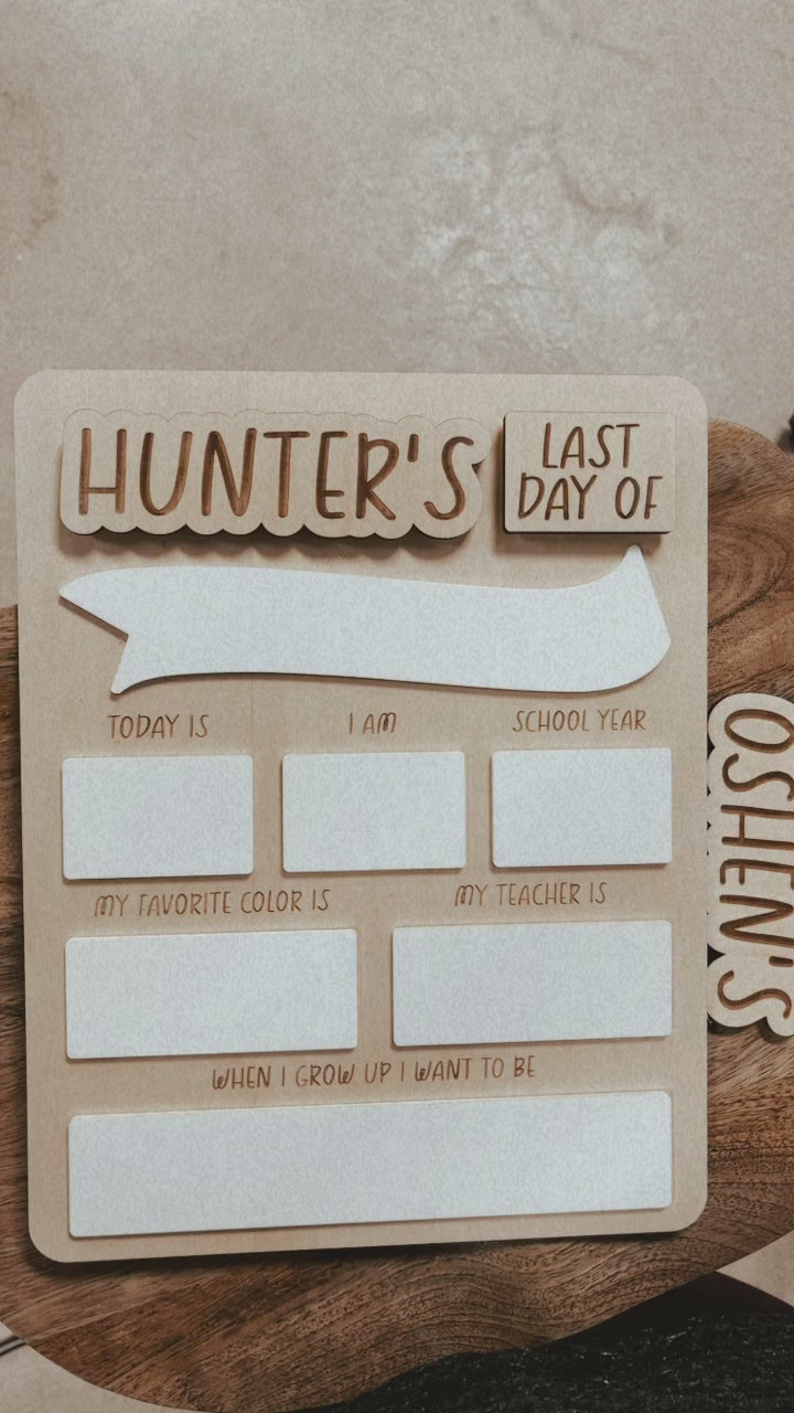2022 Interchangeable Dry Erase School Sign