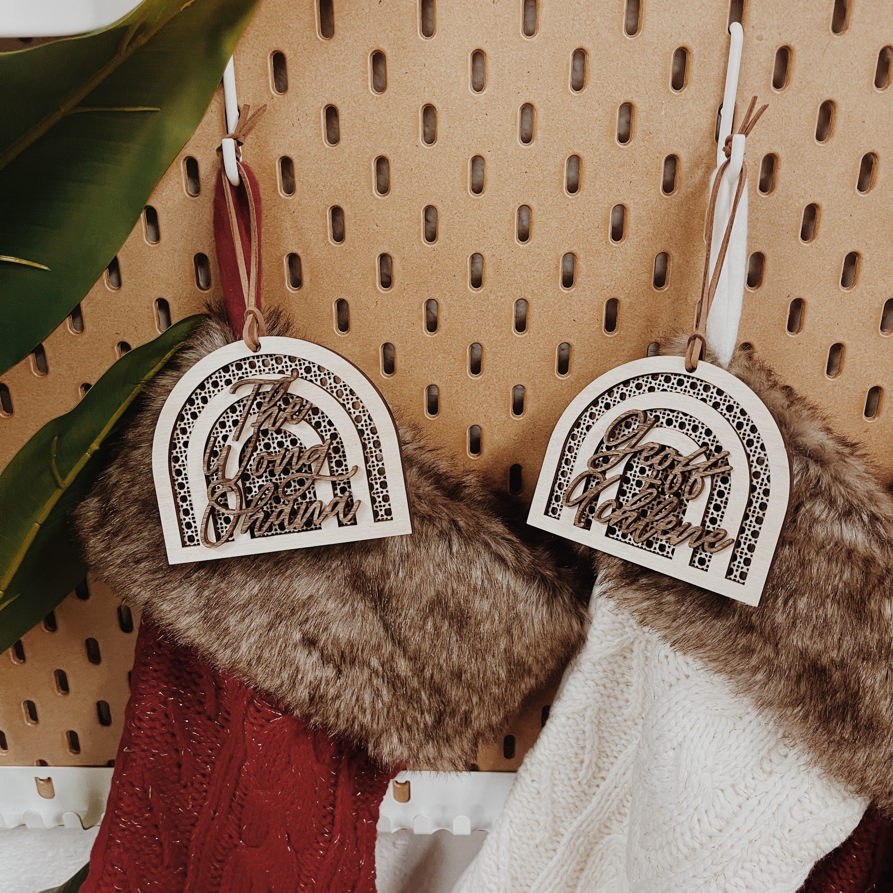 Personalized Faux Cane Webbing Ornament