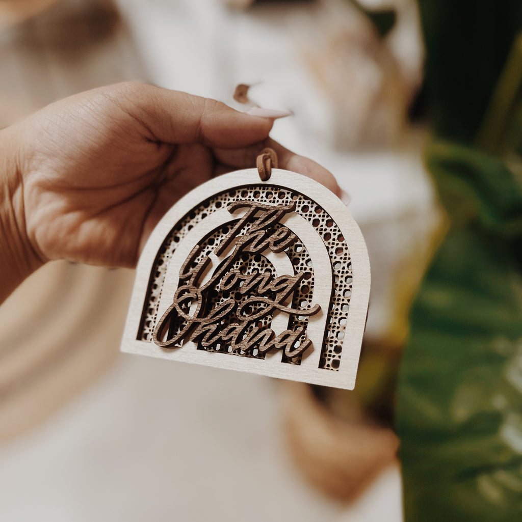 Personalized Faux Cane Webbing Ornament