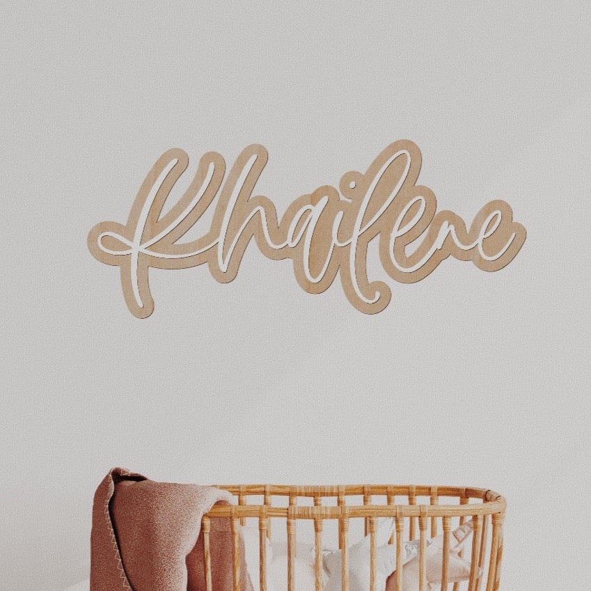 Double Layer Name Cutout (Wood)