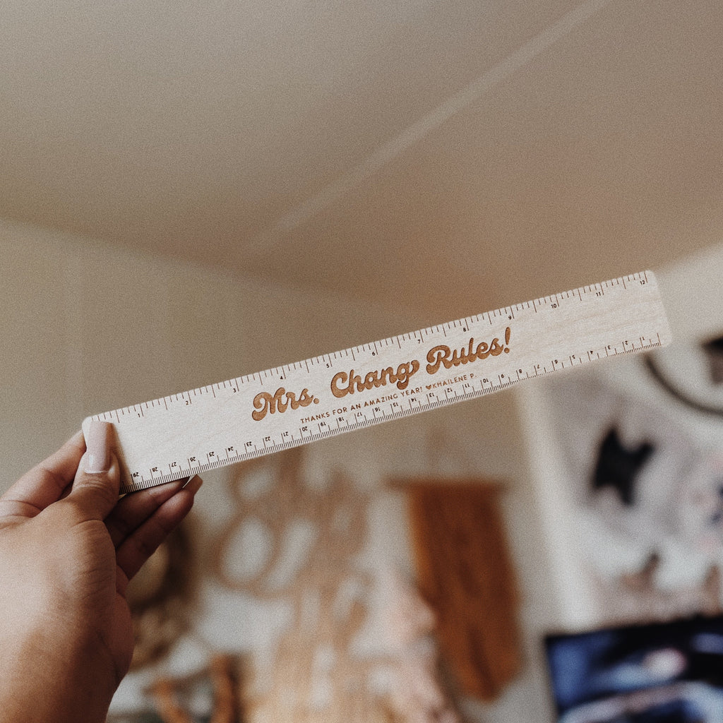 Personalized Wooden Engraved Ruler