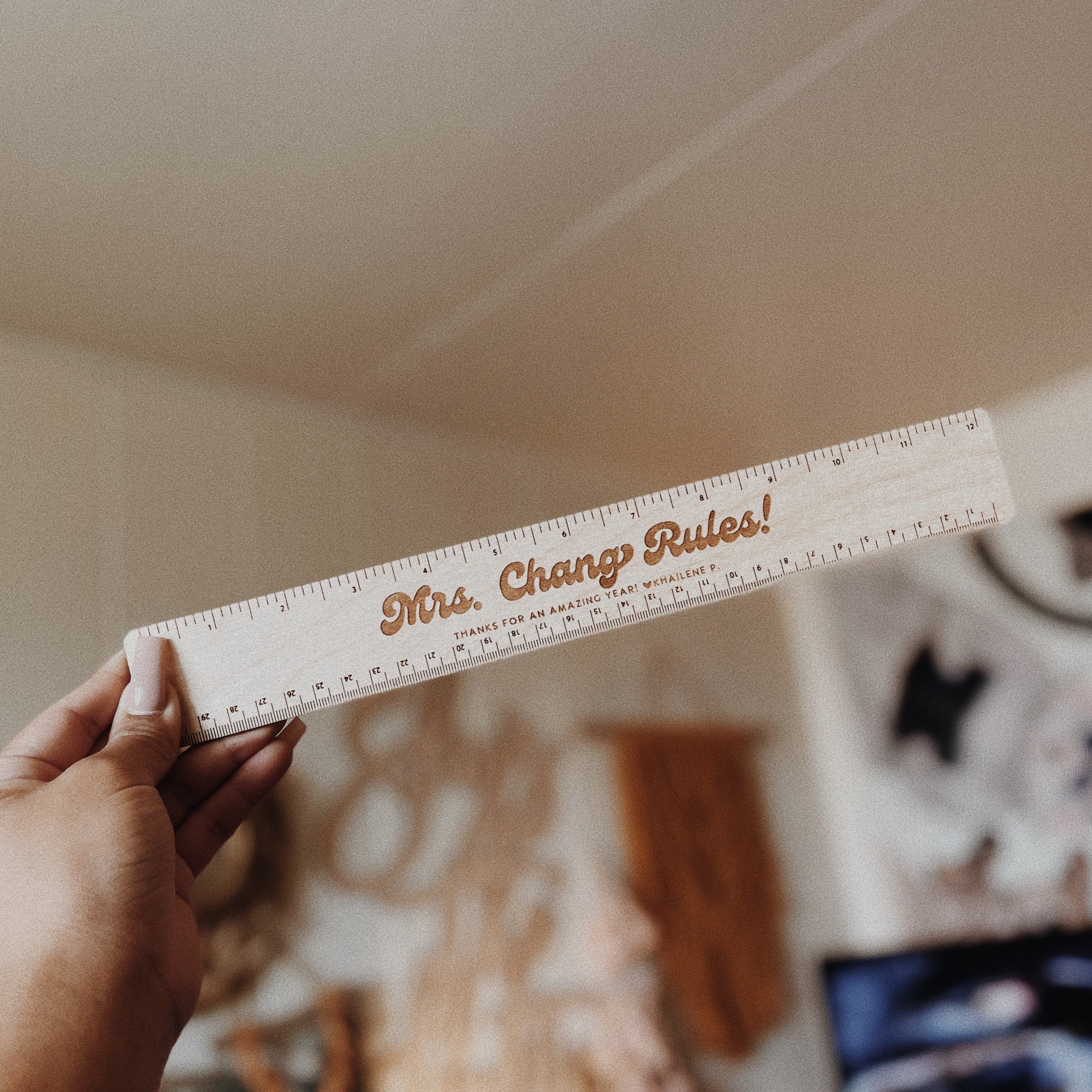 Personalized Wooden Engraved Ruler