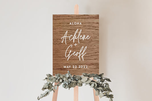 3D WOOD | Welcome Wedding Signage #2