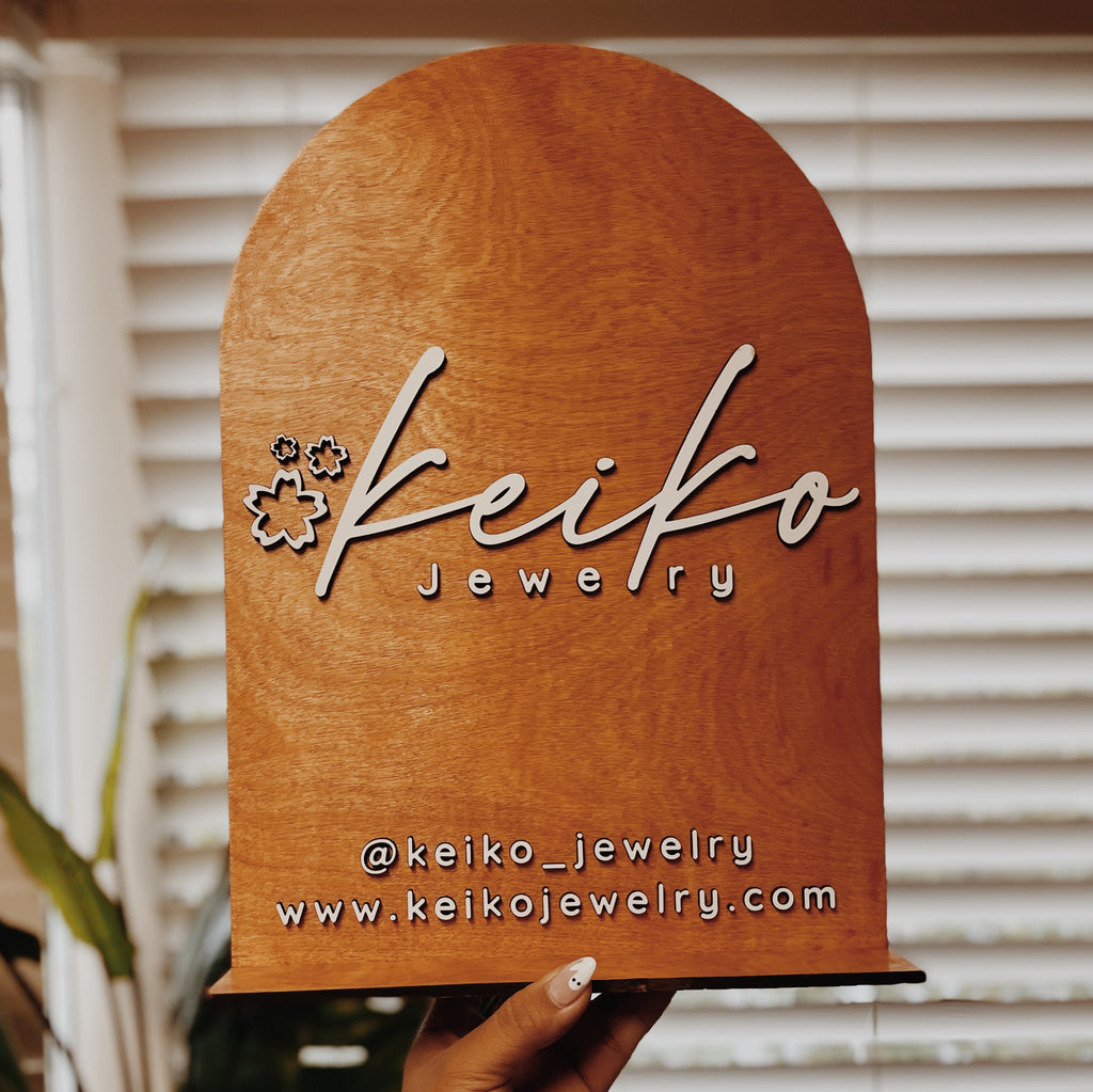 Custom ARCH STYLE Business 3D Table Top Wood Signage