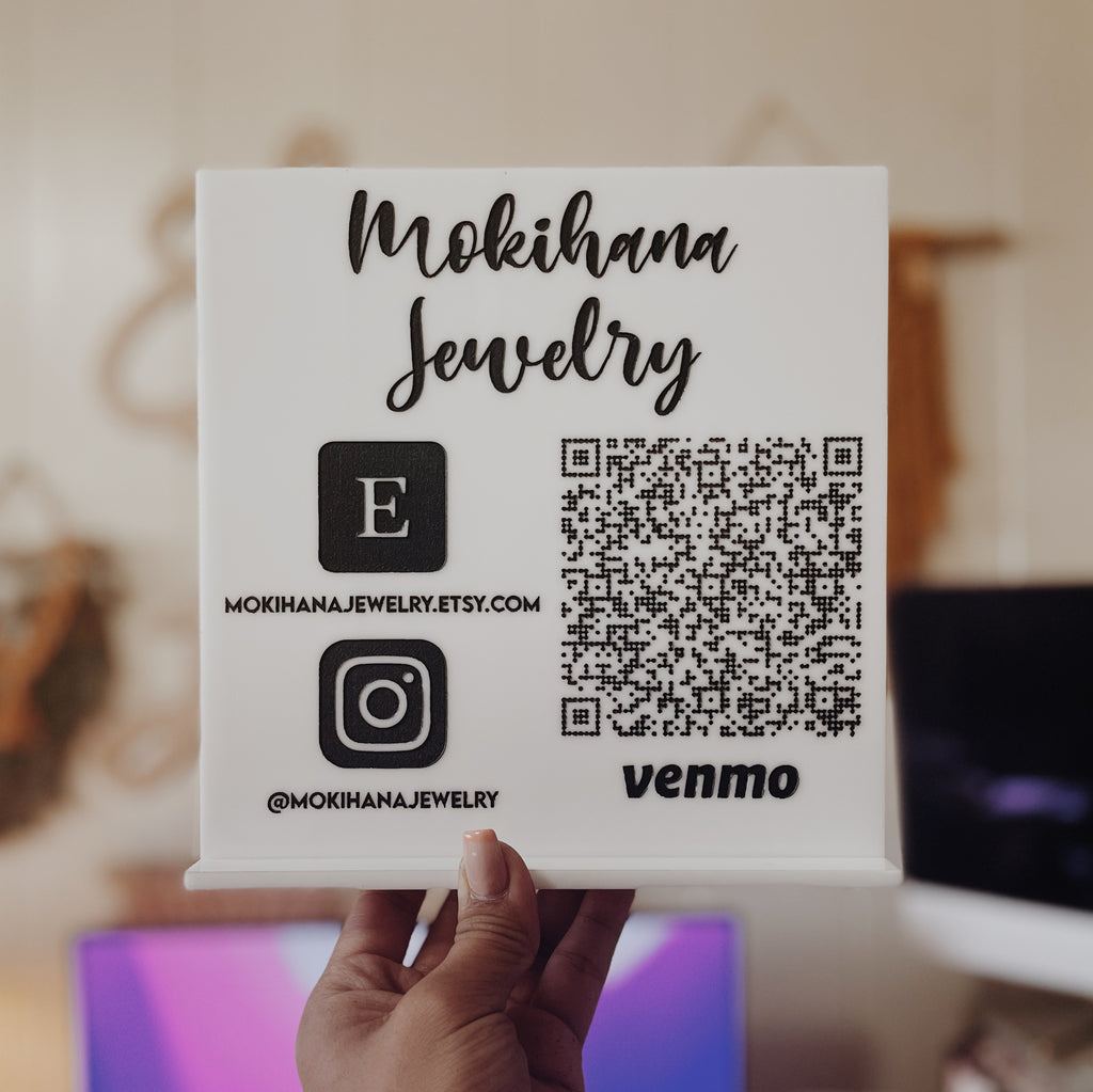 Custom ACRYLIC QR Code / Social Sign
