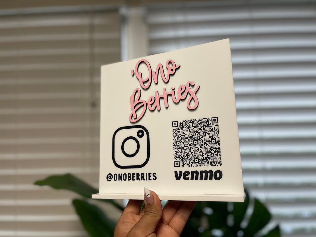 Custom ACRYLIC QR Code / Social Sign