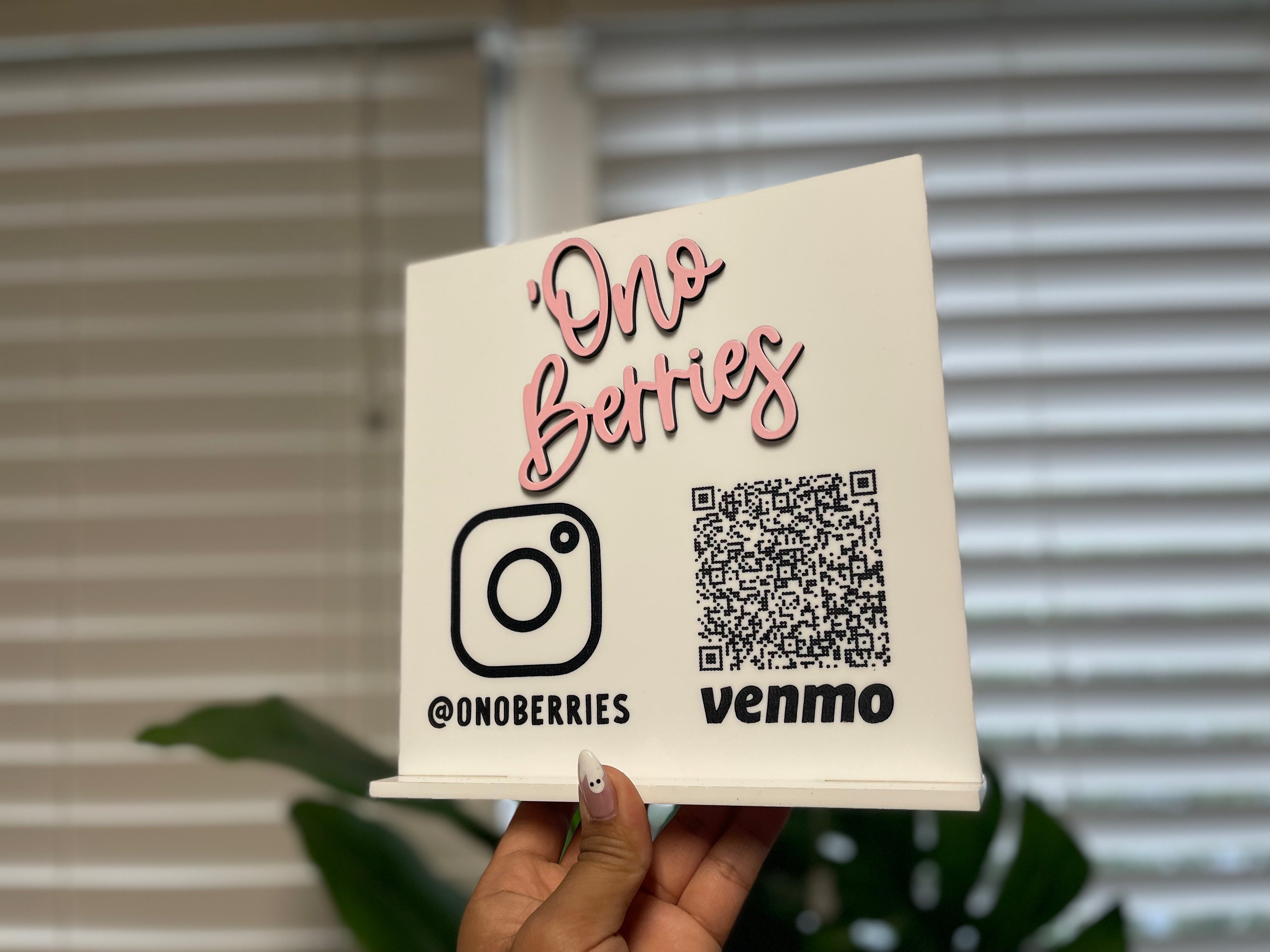 Custom ACRYLIC QR Code / Social Sign