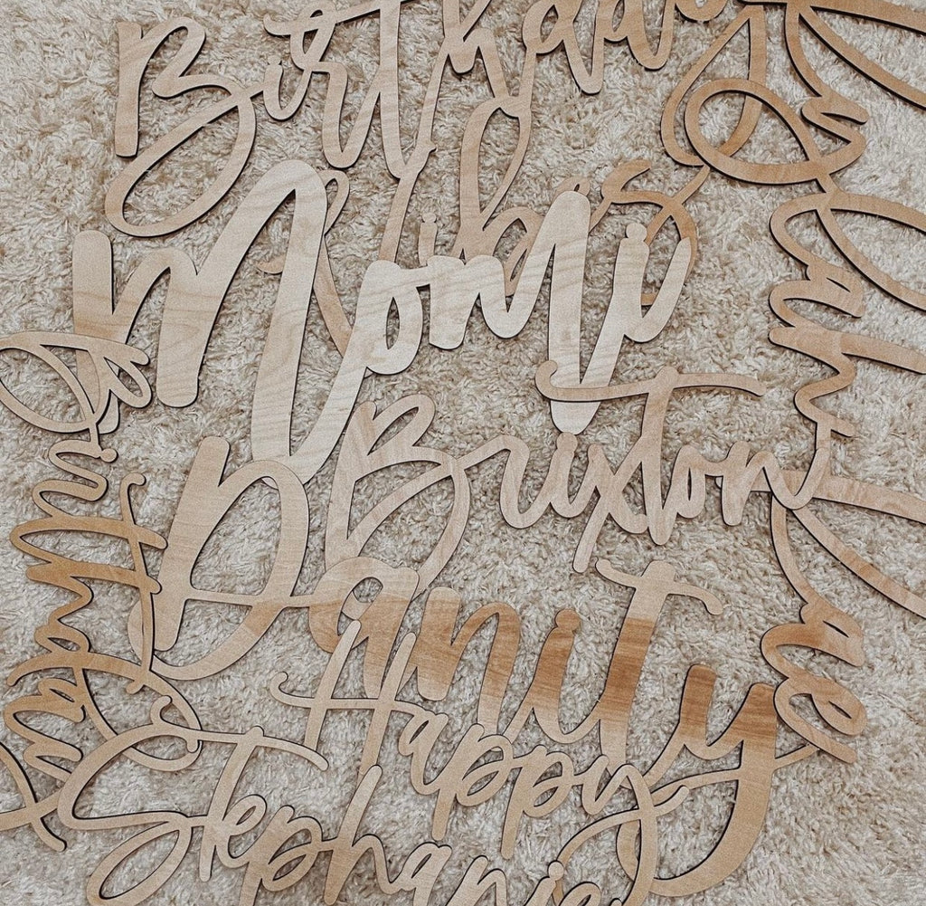 Single Layer Name Cutout (Wood)