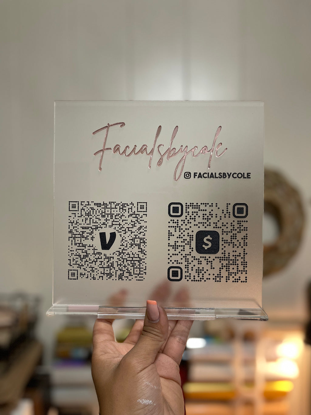 Custom ACRYLIC QR Code / Social Sign