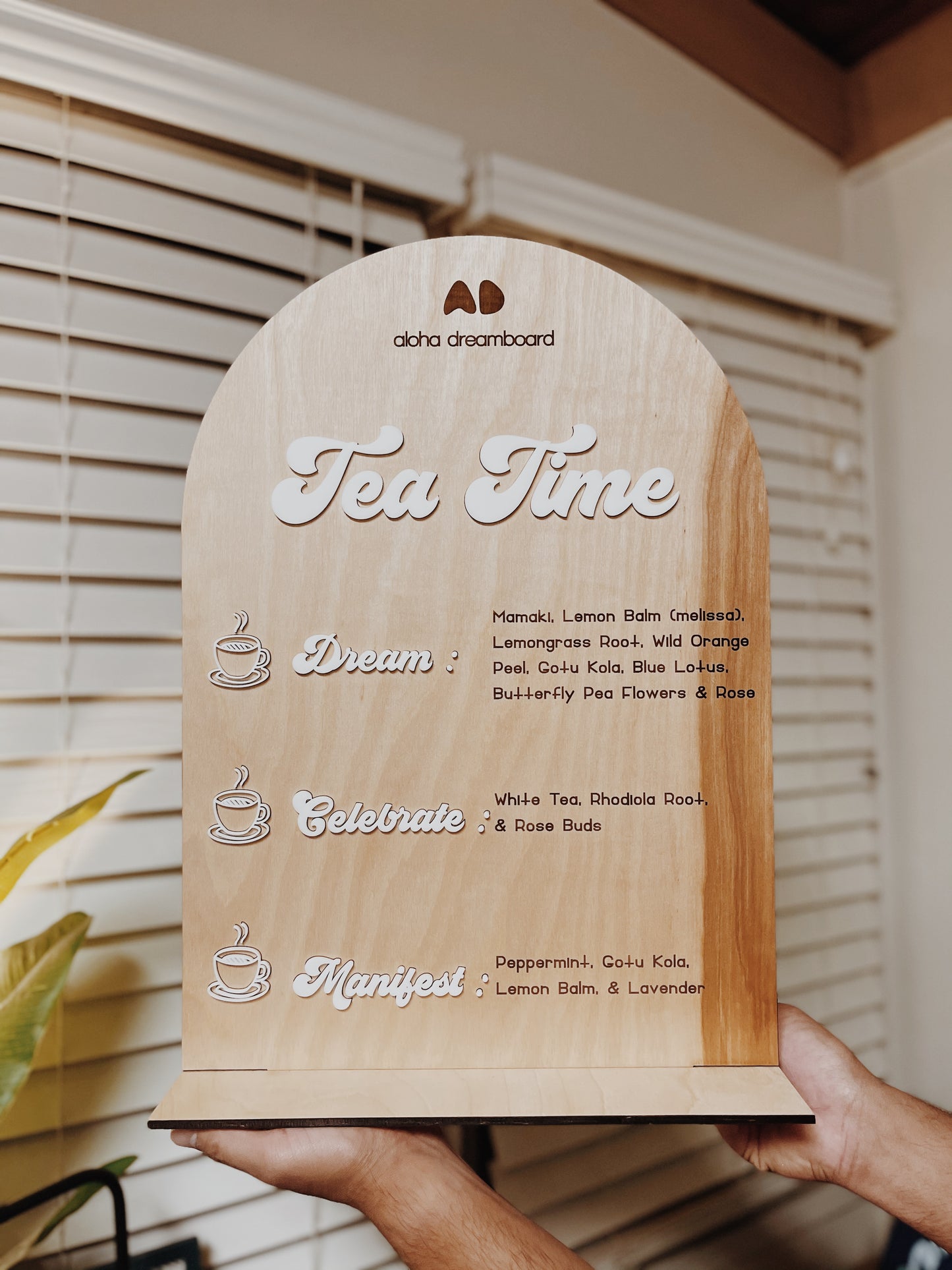Custom ARCH STYLE Business 3D Table Top Wood Signage