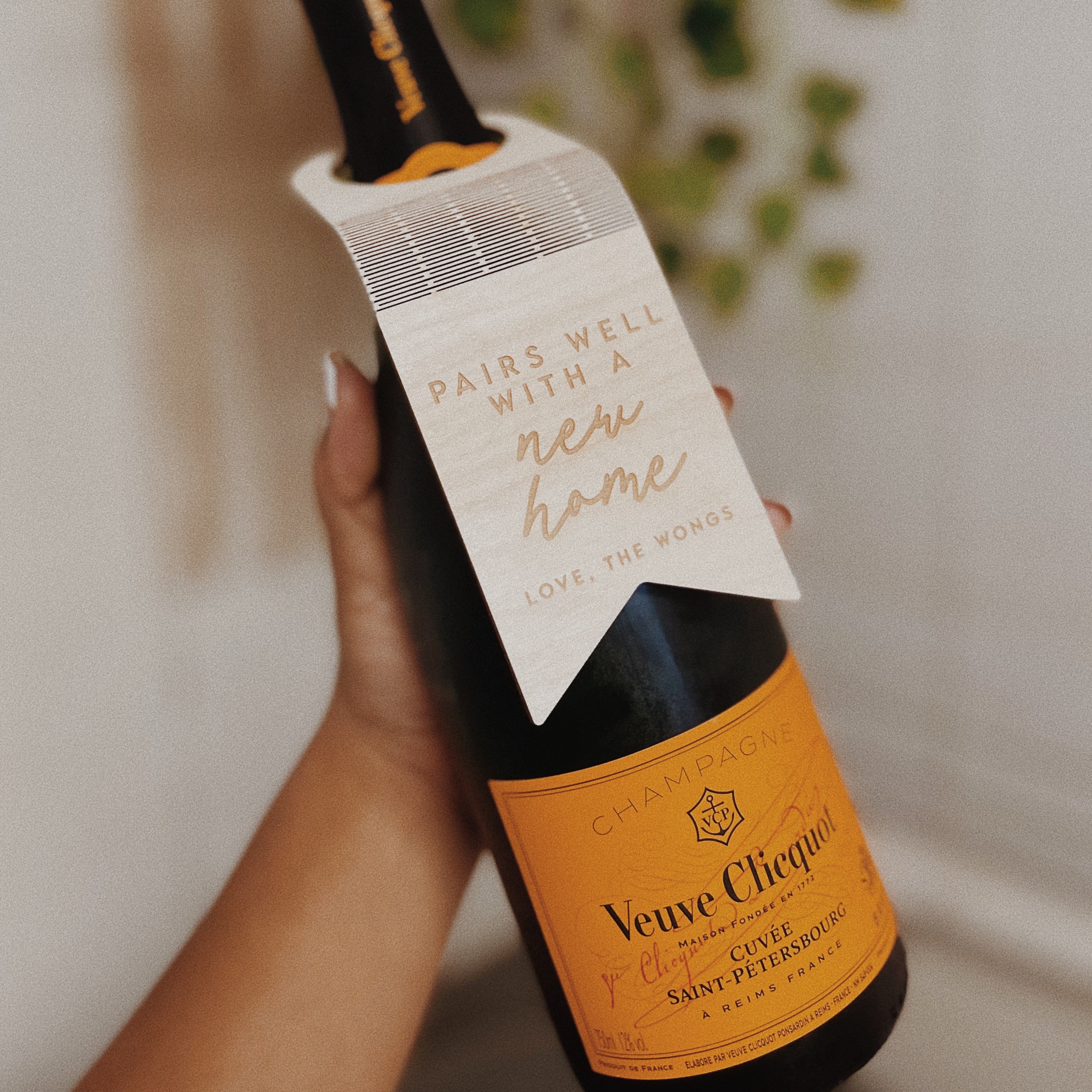 Wooden Bottle Tag