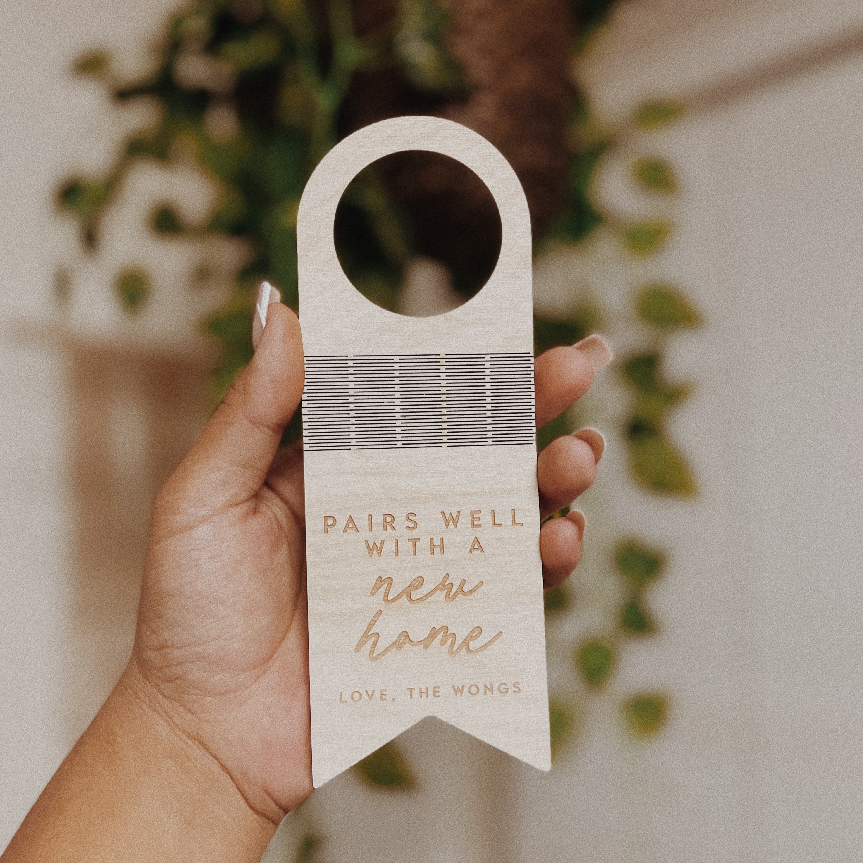 Wooden Bottle Tag