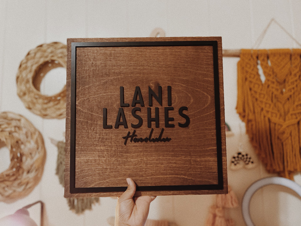 Custom SQUARE/RECTANGLE Business 3D Wood Signage