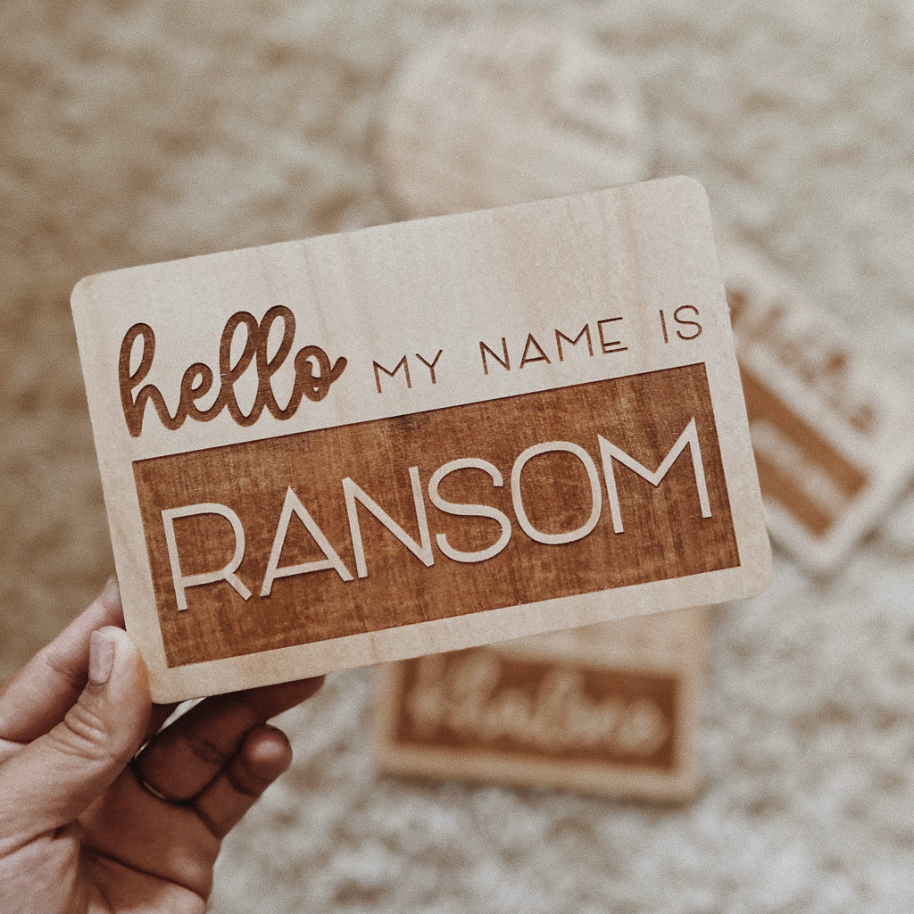 Personalized Wooden Birth Announcements
