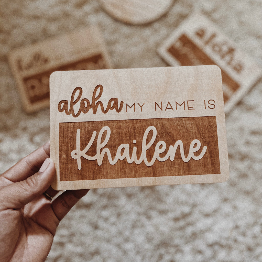 Personalized Wooden Birth Announcements