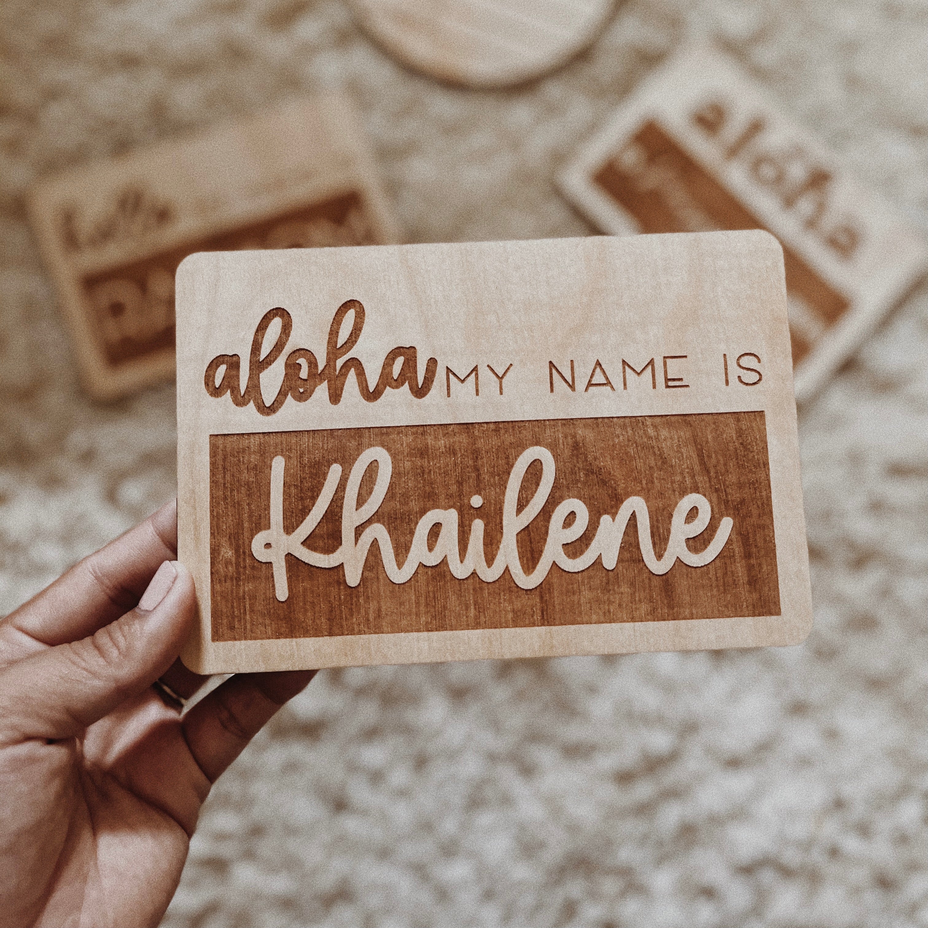 Personalized Wooden Birth Announcements