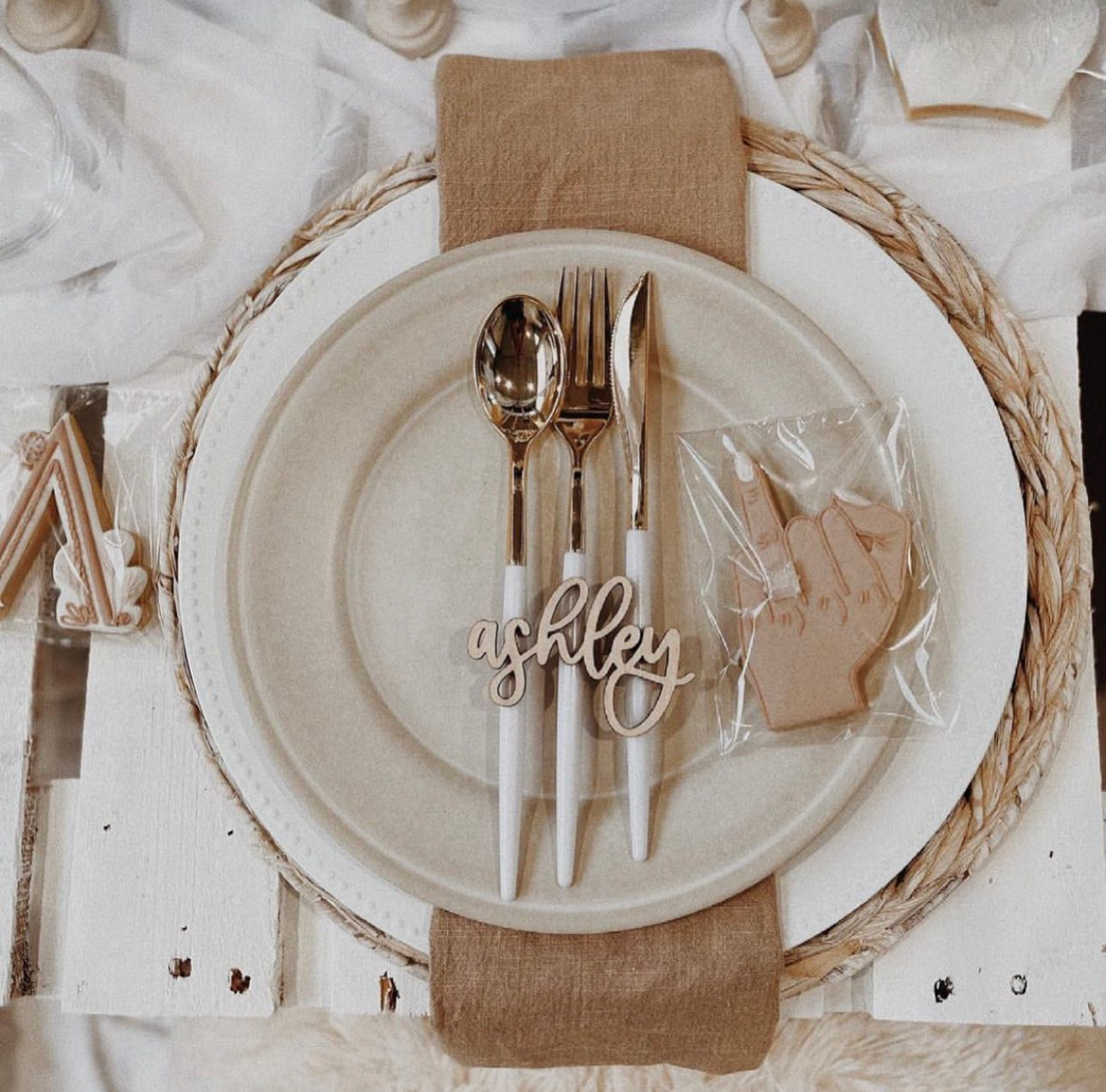 Wood Name Place Cards