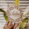Personalized Wild Floral Name Announcement
