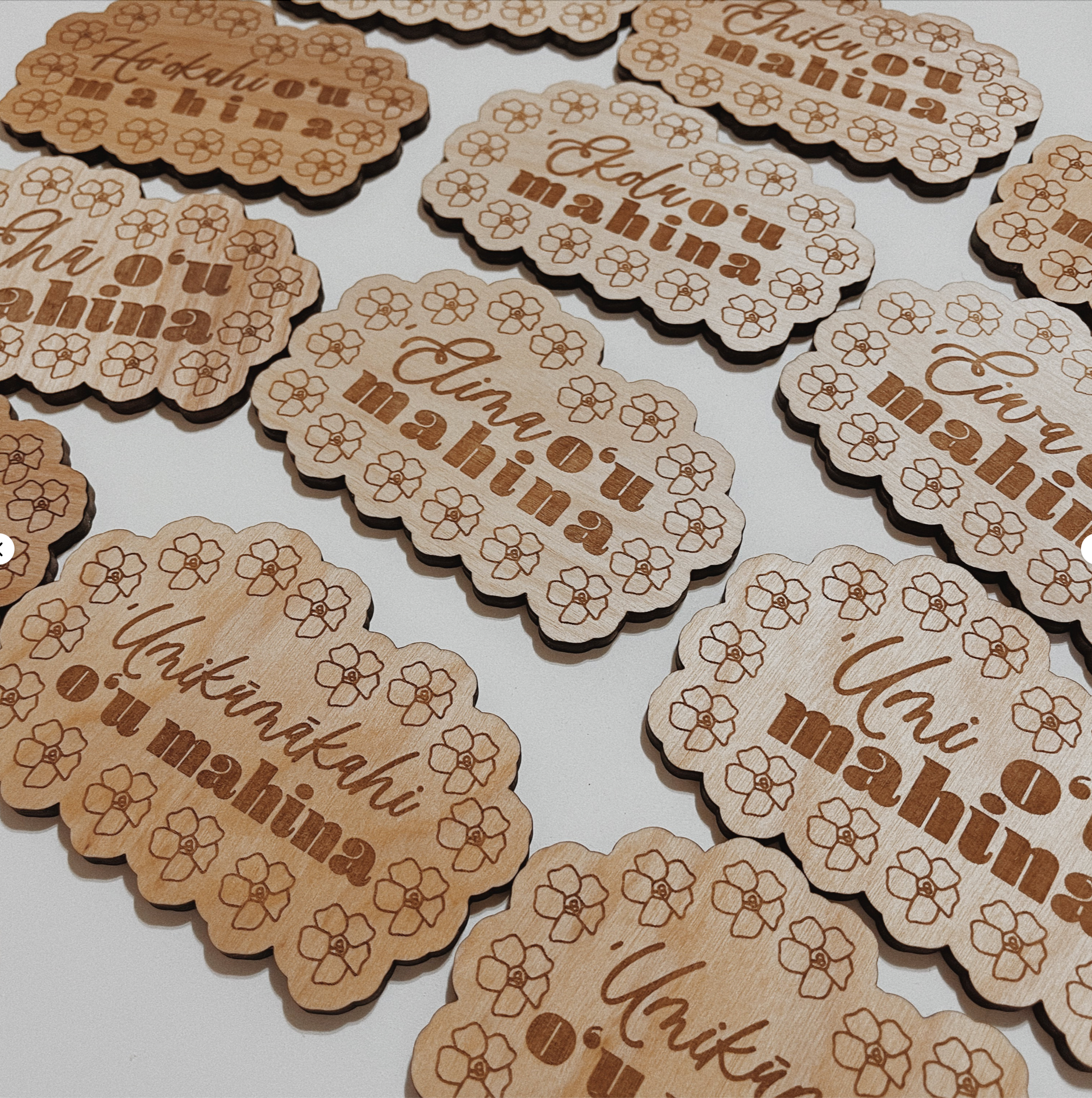 Pua Kenikeni Wooden Baby Milestones