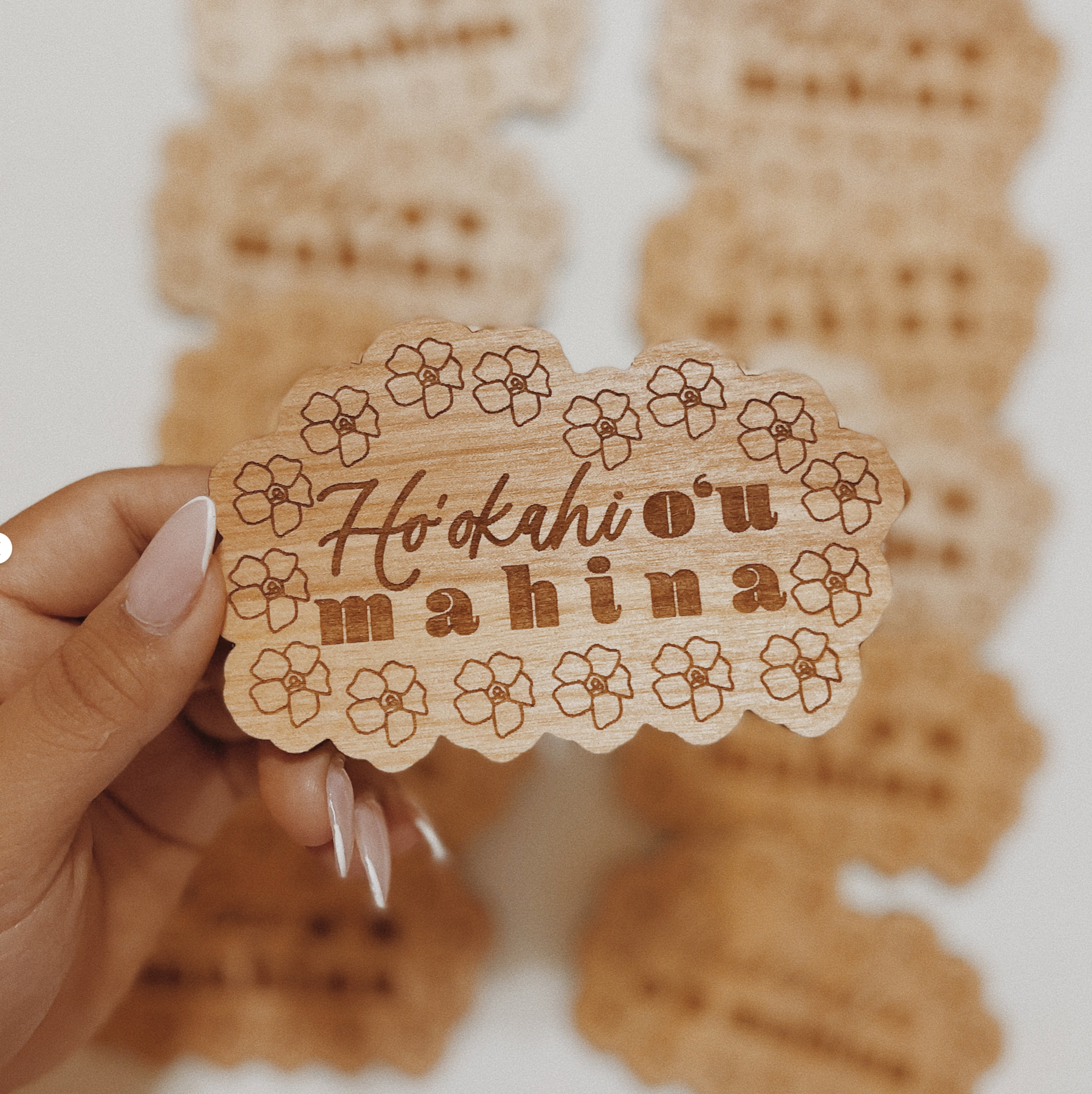Pua Kenikeni Wooden Baby Milestones