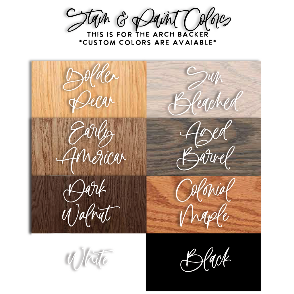 Custom ARCH STYLE Business 3D Table Top Wood Signage