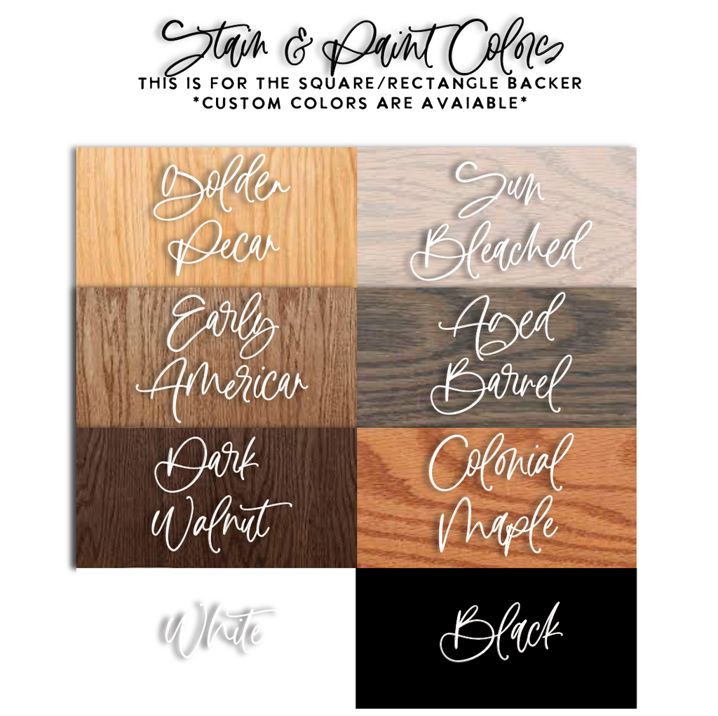 Custom SQUARE/RECTANGLE Business 3D Wood Signage