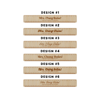 Personalized Wooden Engraved Ruler