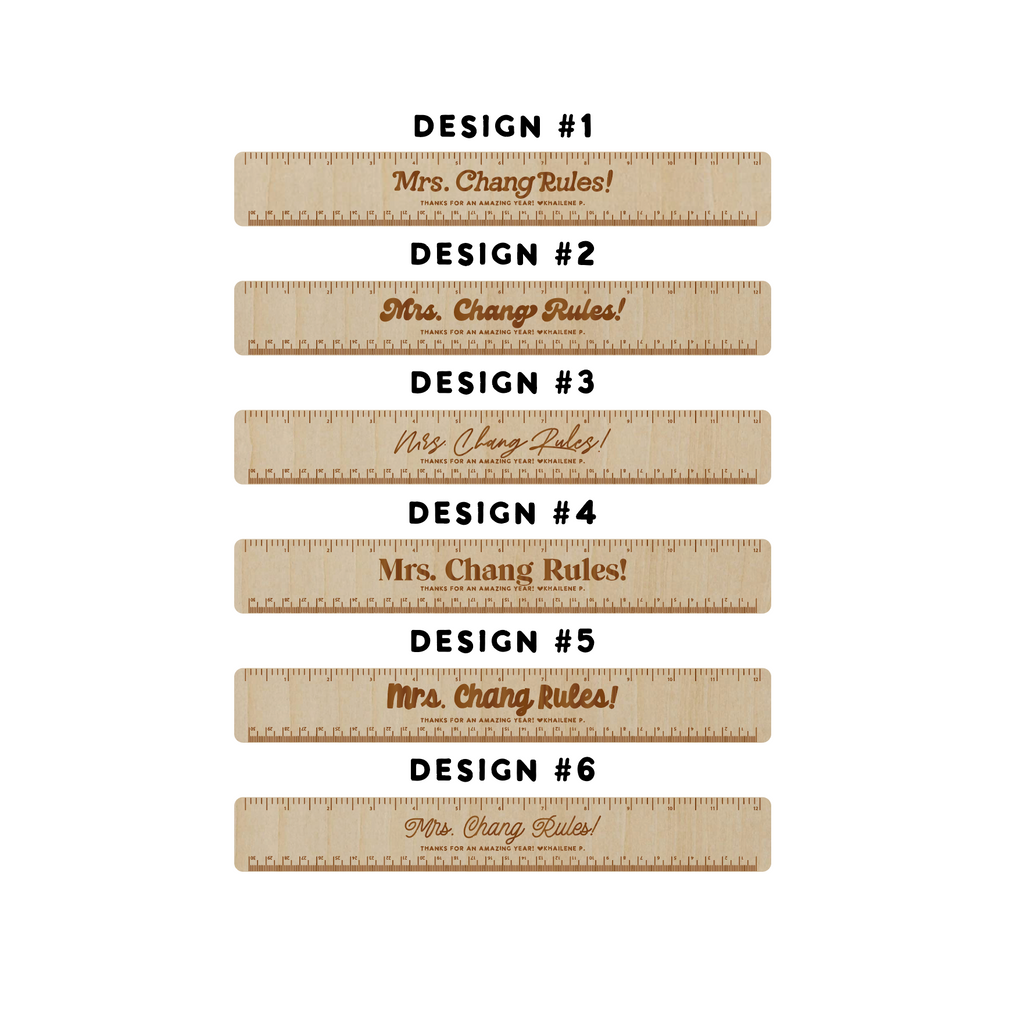 Personalized Wooden Engraved Ruler