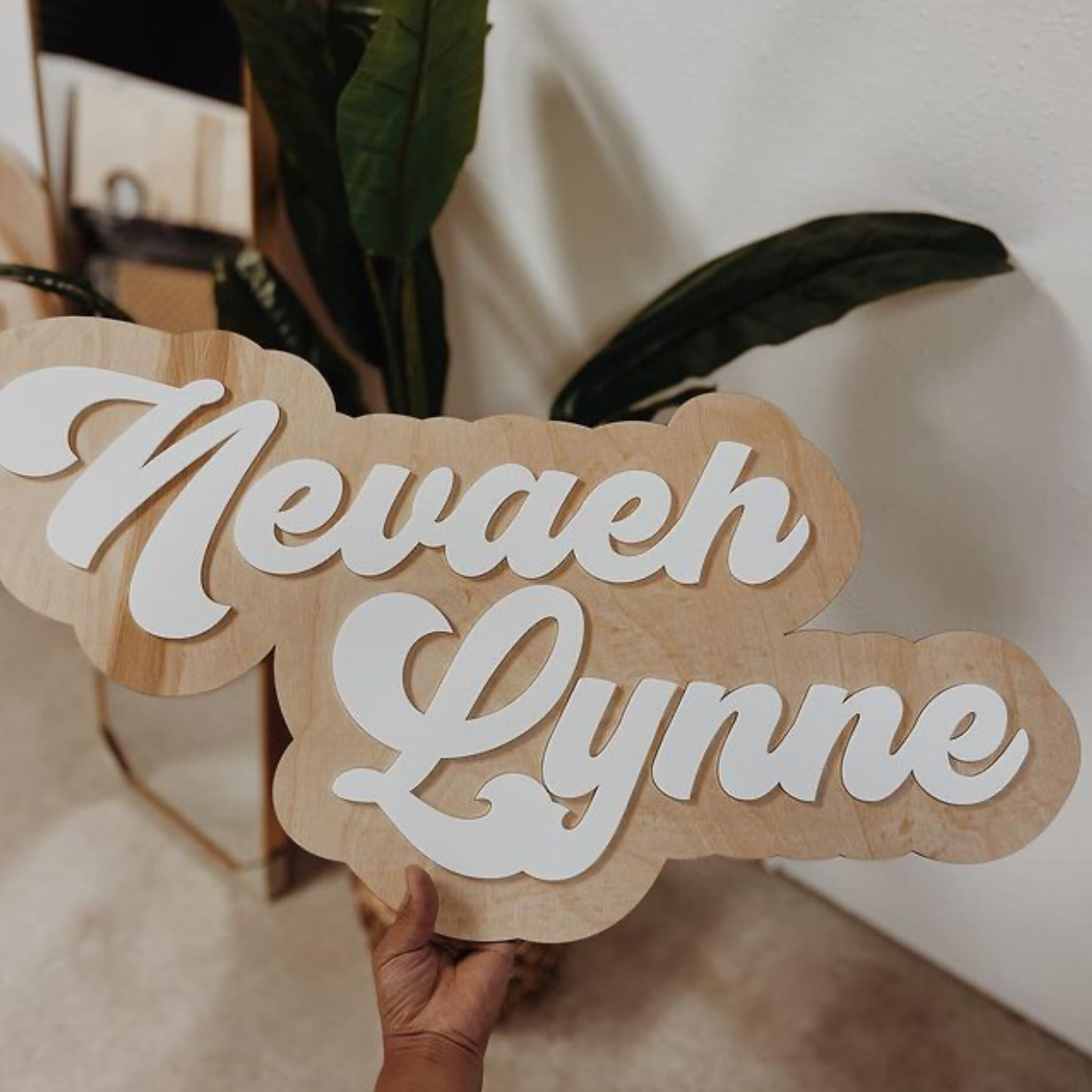 Double Layer Name Cutout (Wood)