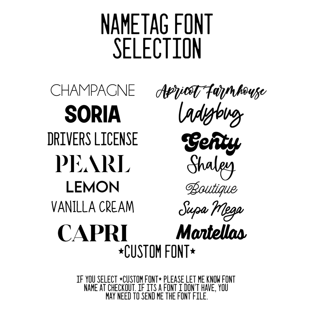 Custom Name Tags